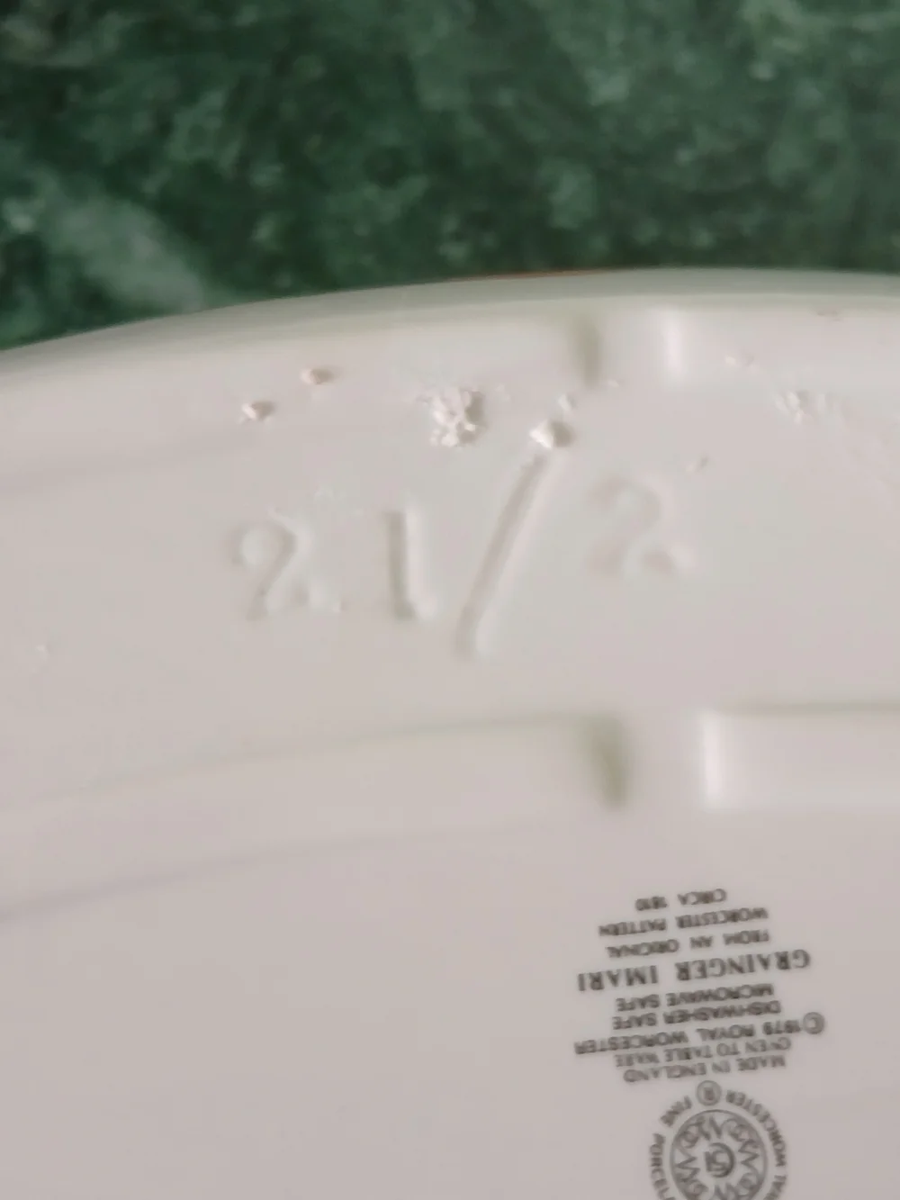 Royal Worcester White Covered Casserole with Orange Floral & Purple Vine Motif